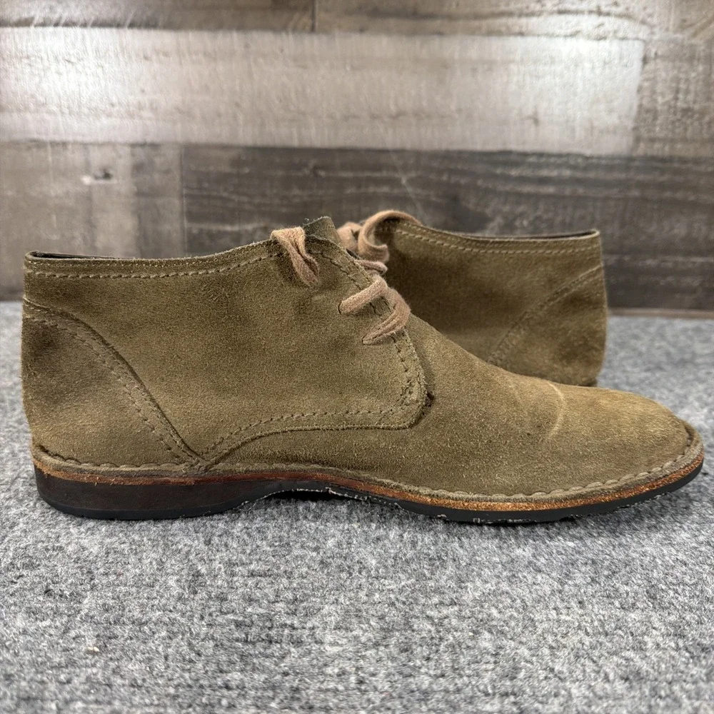 John Varvatos Chukka Boots Mens 9M Brown Suede Leather Tire Tread